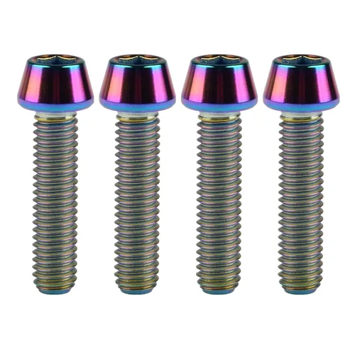 Miniatura 25 de Titanio Ti M6 x 10 16 18 20 25 30 35 40 45 50 55 60 2.559 in Allen - Tornillos hexagonales de 2.559 in, tornillos cónicos, paquete de 4