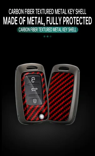 Miniatura 3 de ontto Funda para llavero de automóvil para Volkswagen Jetta Golf GTI Passat Polo Tiguan Atlas Touareg Beetle Flip Flip Llave plegable, soporte