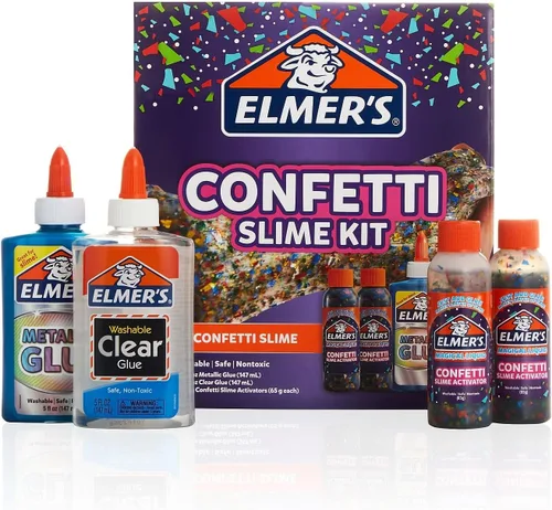 Miniatura 7 de Elmer's Kit de slime esponjoso, incluye pegamento de color translúcido, pegamento con purpurina, activador de slime esponjoso, 4 unidades, perfecto