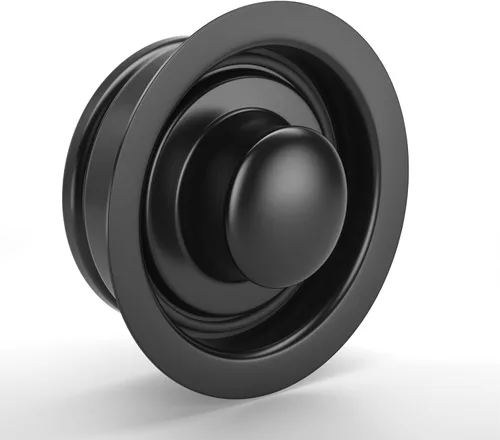 Miniatura 8 de Brida de eliminación de basura y tapón de fregadero, apto para drenaje de fregadero estándar de acero inoxidable de 3-1/2 pulgadas (negro mate)