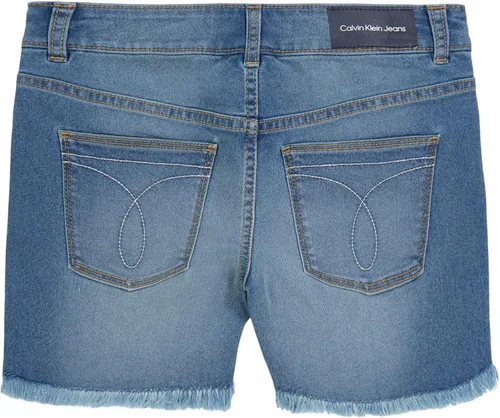 Miniatura 2 de Calvin Klein Pantalones cortos de mezclilla elásticos para niñas