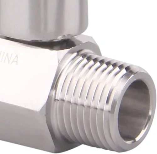 Miniatura 2 de DERNORD 3/8 pulgada inoxidable mini rosca macho SUS316 de la hembra x del NPT de la válvula de bola