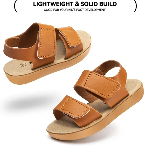 Miniatura 7 de Trary Sandalias de verano para bebés, niñas y niños, zapatos lindos para niños, sandalias ligeras con punta abierta, sandalias para la playa