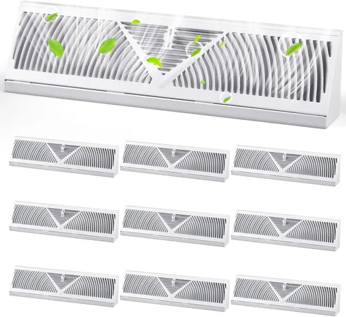 Miniatura 13 de Yaocom Paquete de 2 Rejillas de Registro de Zócalo Tamaño de Abertura de Conducto de 15 Pulgadas Cubiertas de Ventilación para Difusor de Piso