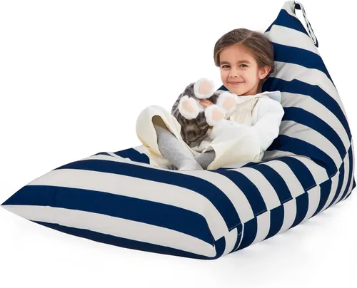 Funda para puf de almacenamiento de animales de peluche para niños, adolescentes (sin relleno) 250 L, lavable, funda grande para puf para organizar