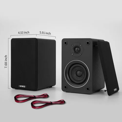 Miniatura 8 de Altavoces pasivos de estantería de 40 W x 2 para sonido envolvente de cine en casa, estéreo y monitor pasivo de campo cercano, de 2 vías, requiere