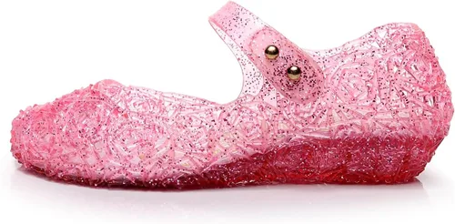 Miniatura 2 de Dongni Disfraces de princesa, zapatos planos de gelatina, sandalias de disfraces para fiestas de cumpleaños para niñas pequeñas, inspiradas