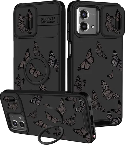 Miniatura 59 de Funermei Funda para Moto G Play 4G 2024 – Funda para teléfono para mujeres y niñas, diseño único de gato y libros, diseño único con funda