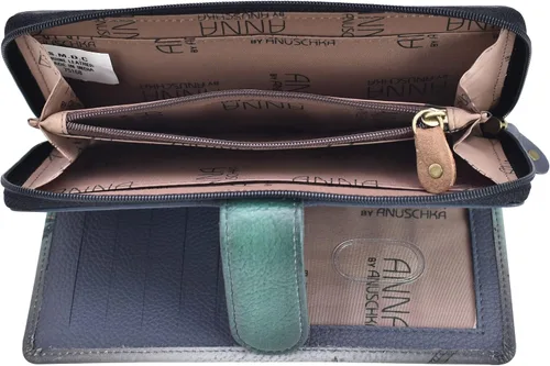 Miniatura 3 de Anna by Anuschka Women's Hand Painted Genuine Leather Two Fold Wallet
