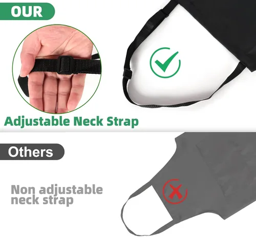 Miniatura 3 de Delantal Impermeable de Servicio Pesado - para Adultos Unisex, Ultraligero, Delantal de Trabajo Industrial Resistente a Químicos Negro-1 paquete