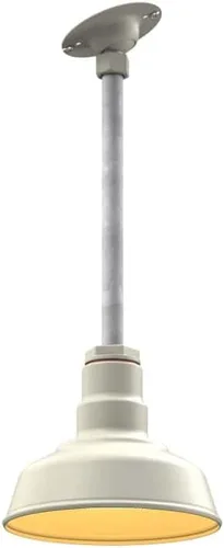 Miniatura 69 de Steel Lighting Co. Inglewood - Lámpara de granero Lámpara montada en el techo Cúpula redonda de 8 pulgadas vástago inclinado de 12 pulgadas