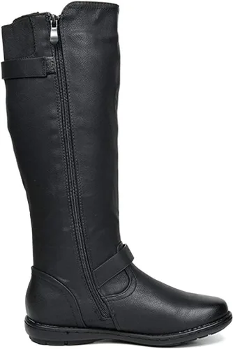 Miniatura 3 de DREAM PAIRS Botas altas hasta la rodilla para mujer, botas de invierno con forro de piel sintética de moda