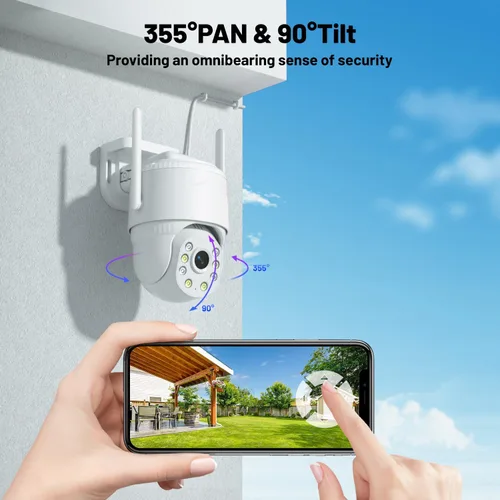 Miniatura 5 de KKB Cámara de seguridad celular 4G LTE, cámara celular con cable, tarjeta SIM integrada para exteriores/interiores, plan de datos ilimitado, sin