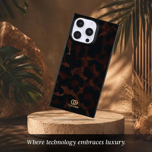 Miniatura 5 de COCOMII Funda rectangular para iPhone 14 Pro Max, compatible con MagSafe, leopardo ámbar