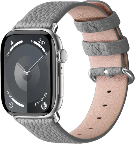 Miniatura 8 de Fullmosa Correa compatible con Apple Watch de cuero rojo de 1.65, 1.61, 1.58, 1.5 pulgadas, correa para iWatch para Series ultra3/2/1 SE3/2/1