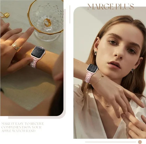 Miniatura 6 de MARGE PLUS Correa para mujer compatible con Apple Watch de 42 mm, 44 mm y 45 mm (1.65, 1.73 y 1.77 pulgadas) series 9, 8, 7, 6, 5, 4, 3, 2, 1 y SE