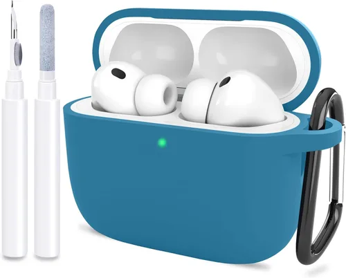 Miniatura 41 de Compatible con AirPods Pro 3, funda protectora de silicona suave con kit de limpieza de llavero para mujeres y hombres para Apple AirPods Pro de 3ª
