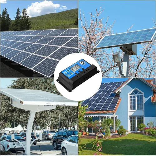Miniatura 6 de Controlador de batería solar de 12 V/24 V, controlador de carga de panel solar de tierra, regulador de control de panel solar con pantalla LCD