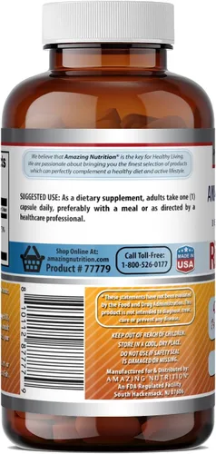 Miniatura 4 de Amazing Formulas - Suplemento de riboflavina (vitamina B2), 400 mg por porción, 60 cápsulas, sin OMG, sin gluten, fabricado en Estados Unidos