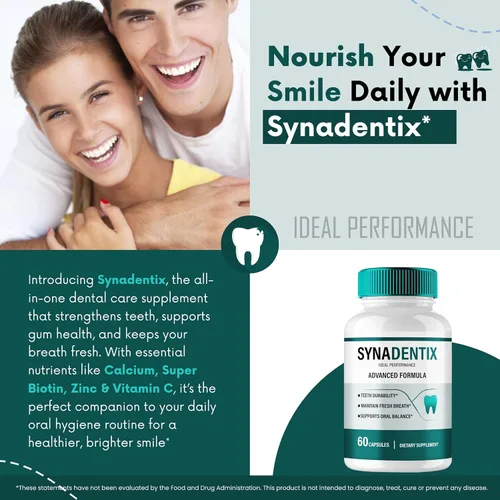 Miniatura 6 de SynaDentix - Cápsulas oficiales de Syna Dentix, píldoras de suplemento de salud oral Syna Dentix, máxima fuerza, totalmente naturales para la salud