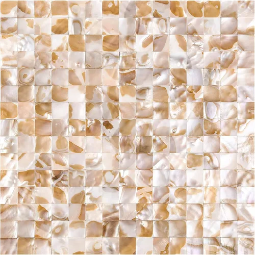 Miniatura 12 de KASARO - Calcomanías de pared, adhesivo despegable de mosaicos para salpicadero dormitorio baño, madreperla, 12 x 12 pulgadas