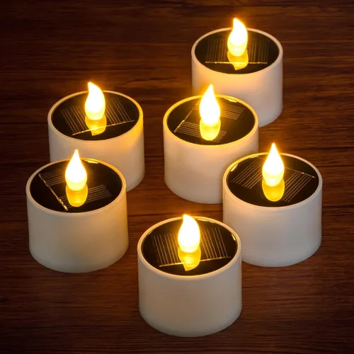 Miniatura 11 de Paquete de 36 velas de té sin llama de 1.5 x 1.8 pulgadas, funcionan con pilas, velas votivas LED parpadeantes, velas falsas eléctricas parpadeantes