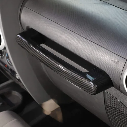Miniatura 4 de Cubierta de Marco de Agarre del Asiento del Pasajero para Jeep Wrangler JK JKU 2007-2010 (Fibra de Carbono)
