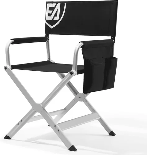 Miniatura 11 de EVER ADVANCED Silla de directores de aluminio, sillas plegables de cine de estudio, silla de vendedor de eventos, 19 pulgadas de altura del asiento
