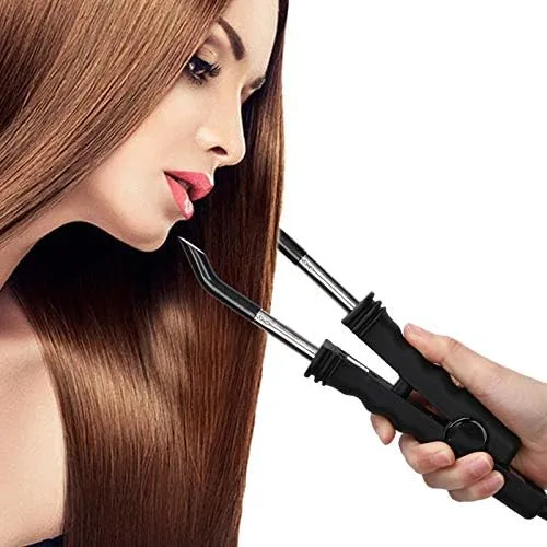 Miniatura 5 de ZJchao Hierro de extensión de cabello, extensiones de cabello portátil, conector de hierro de temperatura ajustable, herramienta de fusión
