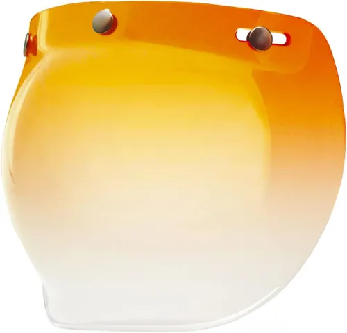 GDM Casco de moto Bubble Shield 3-Snap Button Flip Up Down Universal (Ámbar degradado)
