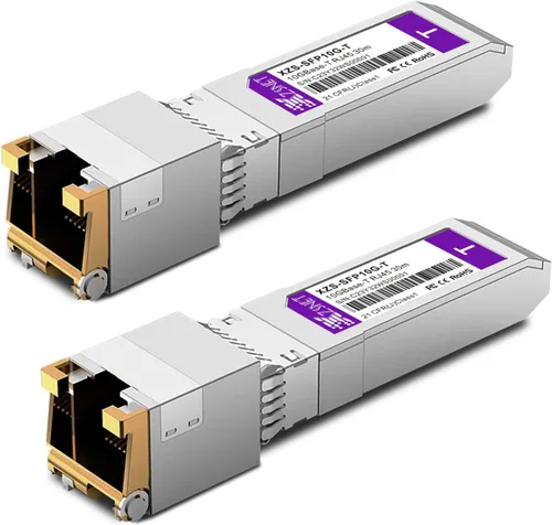 Miniatura 8 de Transceptor 10GBASE-T SFP+ a RJ45, módulo SFP+ a Ethernet de cobre multitarifa 1/2.5/5/10G para Cisco SFP-10G-T-S, Ubiquiti UniFi UF-RJ45-10G
