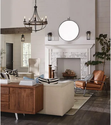 Miniatura 6 de Progress Lighting Boxwood Collection - Farol de pared pequeña de cristal transparente con semillas Craftsman, para exteriores, bronce antiguo, 11.75