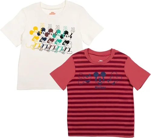 Disney Mickey Mouse Pixar Toy Story Winnie The Pooh Pixar Cars Lion Guard Paquete de 2 camisetas para niños pequeños