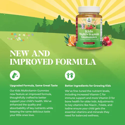 Miniatura 5 de Paquete de gomitas para niños, ácidos grasos DHA Omega 3 6 9 para cerebro, fuerza y visión inmunológicas y multivitamínico para apoyo inmunológico