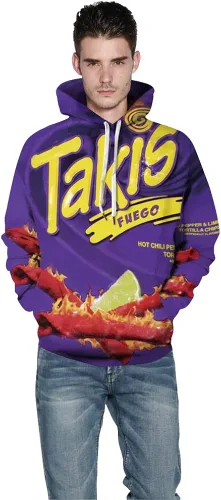 Miniatura 3 de XFVSDXS Sudadera con capucha con estampado 3D y estampado novedoso, atlético, casual, sudadera con capucha