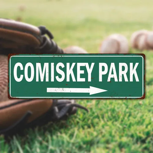 Comiskey - Letrero de parque para decoración de béisbol, decoración de estadio, decoración de estadio, letrero de arte de pared, regalo deportivo, 6