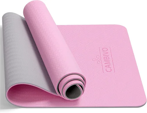 Miniatura 15 de CAMBIVO Tapete de yoga para mujeres, hombres y niños, 1/3, 1/4 y 2/5 pulgadas, extra grueso, antideslizante, 72 x 24 pulgadas, tapete de yoga de Azul