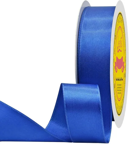 Miniatura 132 de Cinta de satén blanca antigua de doble cara de 1-1/2 pulgadas x 50 yardas, cinta de poliéster para envolver regalos, día de San Valentín, bodas