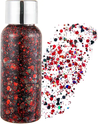 Miniatura 13 de Brillantina gruesa líquida con lentejuelas de sirena, para sombra de ojos, gel corporal, festival, cosmético para cara, uñas, maquillaje, de larga