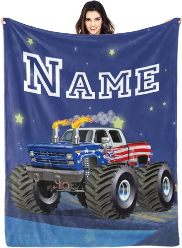 Miniatura 19 de Ships Next Day Custom Blanket with Name Personalized Throw Blanket for Baby Kid Customized Gifts for Dad, Mom, Grandpa, Grandma, Son, Daughter Algae