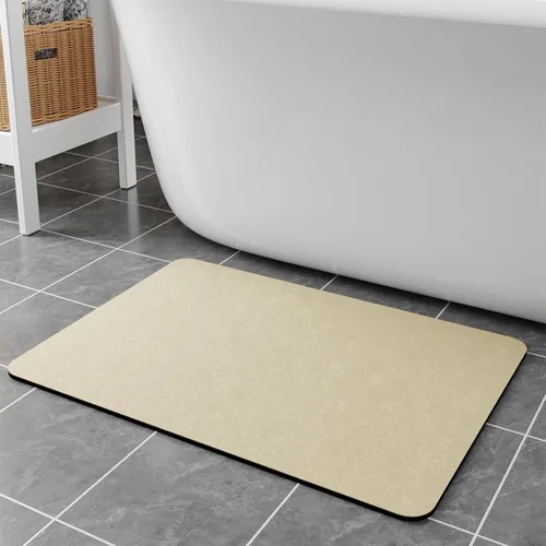 Alfombras de baño de 32 x 17 pulgadas, tapetes de baño de tierra de diatomeas de secado rápido, absorbentes, tapetes de baño de goma antideslizante