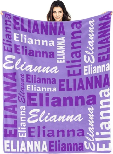 Miniatura 9 de Manta personalizada con nombre, manta personalizada con nombre, manta personalizada para adultos, niños y bebés, manta personalizada con monograma