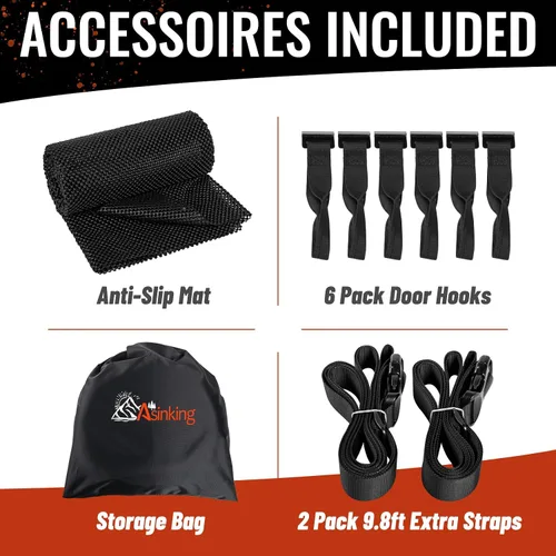 Miniatura 8 de Bolsa de transporte de carga para techo de coche, 16 pies cúbicos impermeable, bolsa de almacenamiento de equipaje para techo con gran capacidad