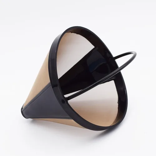 Miniatura 9 de Filtros de café reutilizables de cono #4 de cesta de repuesto para máquinas de café Cuisinart (2 filtros reutilizables)