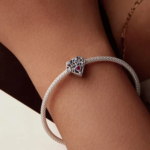 Miniatura 65 de Abalorios de plata de ley para pulseras, collares, familia para siempre, circonita cúbica, regalo de joyería para mujeres
