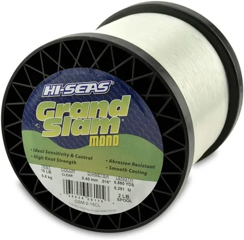 Miniatura 45 de HI-SEAS Grand Slam - Sedal de pesca de monofilamento, fuerte y resistente a la abrasión, en agua dulce y salada transparente, rosa, verde, azul Azul