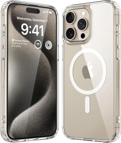 Miniatura 8 de SUCGLES Funda para iPhone 13 Pro Max con MagSafe, imán ultra fuerte N56, protección contra caídas de 12 pies, antiamarilleo, funda magnética