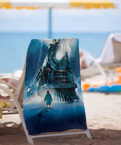 Miniatura 2 de LOGOVISION Polar Express Toalla de playa, 30 x 60 pulgadas, toalla de playa Polar Express Poster