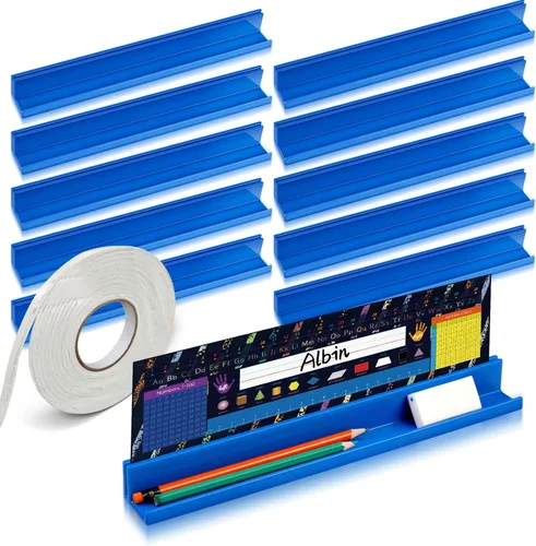 Miniatura 10 de PerKoop 5 Pcs Classroom Desk Name Plates Holder for Student Index Cards Storage Kids Desk Accessories Desktop Prop and Station Guard Panels
