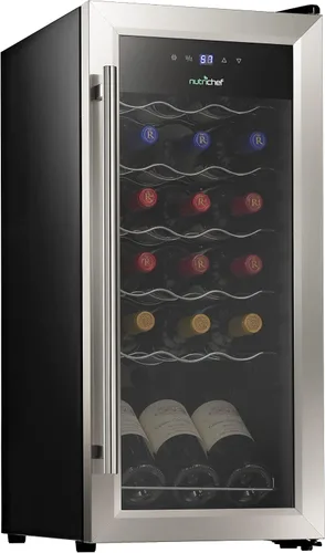 Miniatura 15 de Nutrichef Refrigerador de vino de 24 botellas Enfriador de vino de una sola zona Control de temperatura ajustable de 41 °F a 64 °F